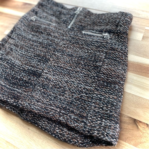 ISABEL MARANTXS / S / 2Short Wool Knit Mini Zip Skirt